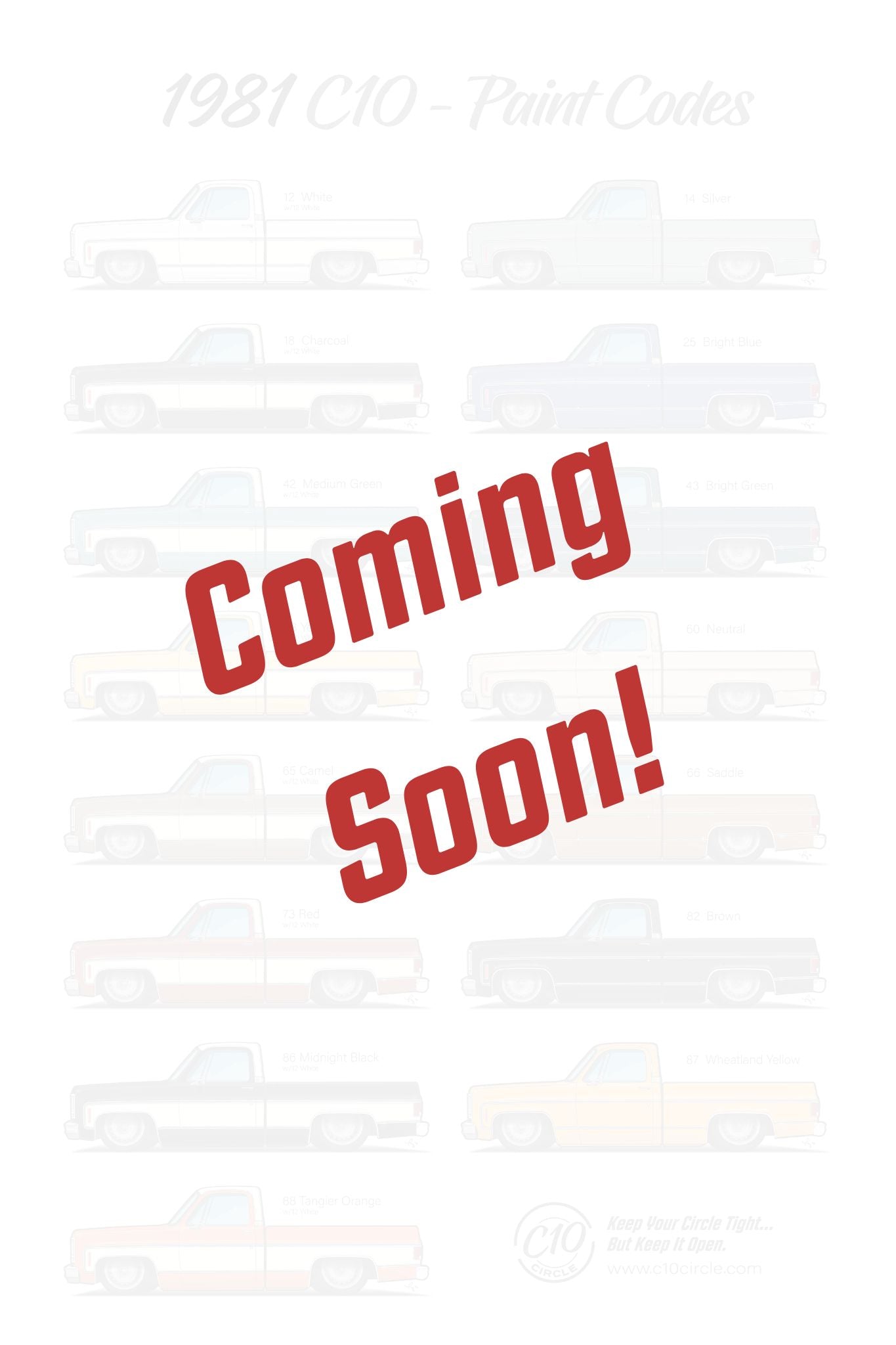1981 C10 Circle Paint Code Poster