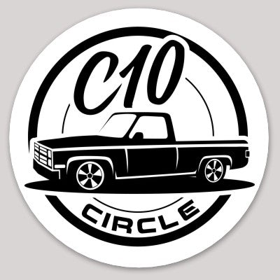 C10 Circle Truck Sticker - Third Generation Squarebody (73-87)