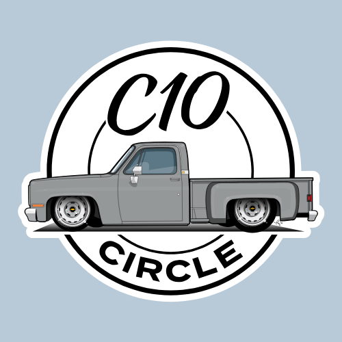 NEW C10 Circle Truck Sticker - Third Generation Squarebody Stepside