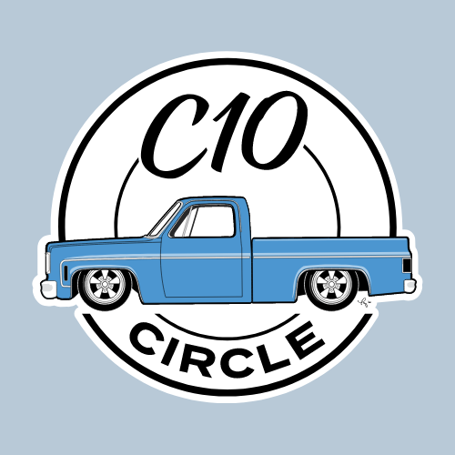 NEW C10 Circle Truck Sticker - Third Generation Squarebody (73-87)